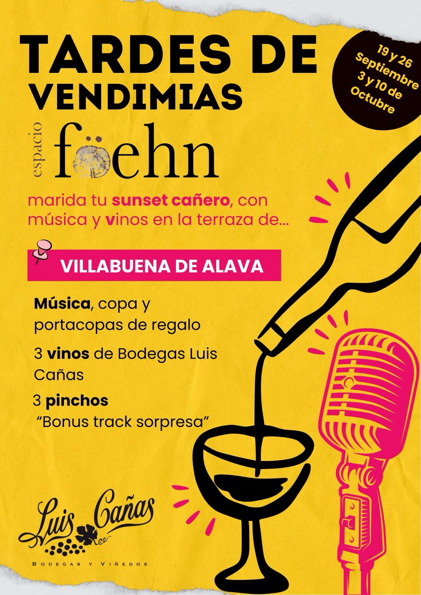 ¿Te imaginas un atardecer entre viñedos, una tarde con música en directo, buen vino y pintxos de la tierra? 
Info y reservas n9.cl/aqh7s
#enoturismo #winelovers #tardeos #vendimias #riojaalavesa #vinoterapia #atardecer #harvest
