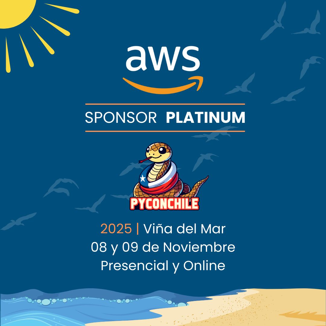 pythonchiledev's tweet image. ¡El poder de la nube llega a la costa! 🌞🌊
Damos la bienvenida a @AWSLatam como Sponsor Platinum de #PyConChile2025 🎉🐍
📅 8–9 nov
📍 Viña del Mar
🤝 Presencial + online
🔗 pycon.cl
Una experiencia única de la comunidad Python en Chile.👏
#AWS #Python #PyCon
