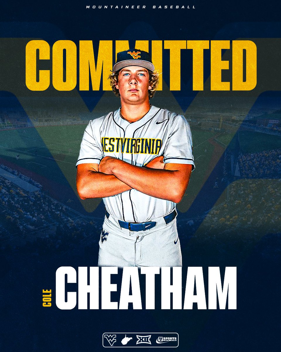 BREAKING - West Virginia adds to its future pitching staff with 2027 RHP Cole Cheatham, a 6-3 prospect from Indiana who’s already touched 95 mph. #WVU 

Details 👉 gowvu.us/o5n