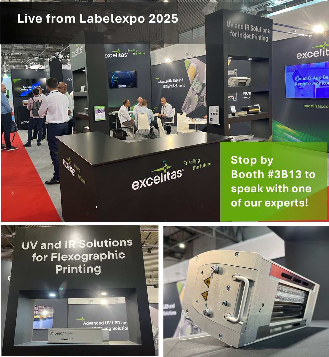 Excelitas's tweet image. #Excelitas now offers #Infrareddrying systems, ideal for water-soluble inks &amp;amp; coatings, as well as for #digitalprinting with water-based inks. Stop by #LabelexpoEurope2025 booth 3B13 to speak with our experts! 

Learn more: ow.ly/fTAZ50WY8uw #LabelexpoEurope #Labelexpo