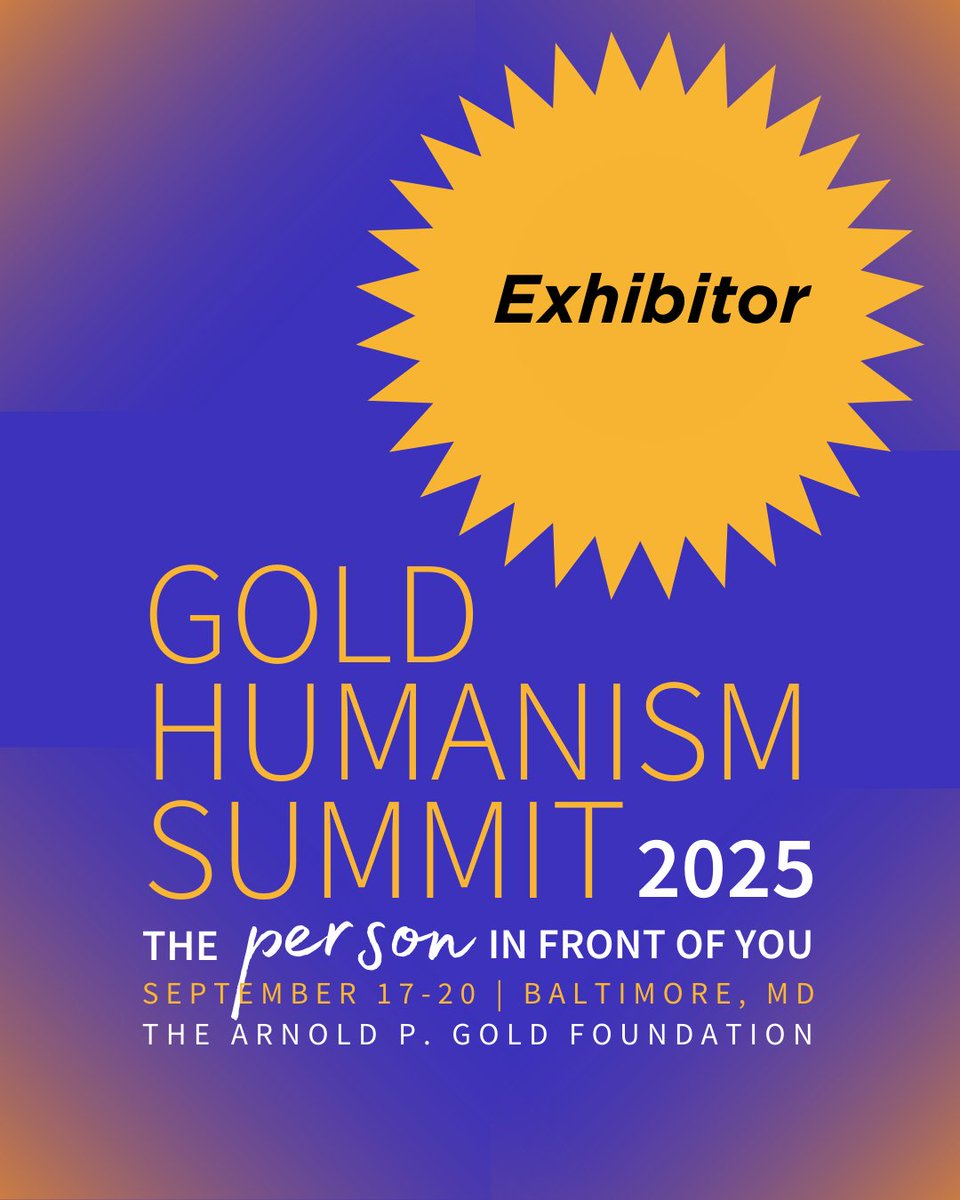 The NBOME will be at the 2025 Gold Humanism Summit in Baltimore (Sept. 17–20). Stop by our table — we’d love to connect. #GoldHumanismSummit