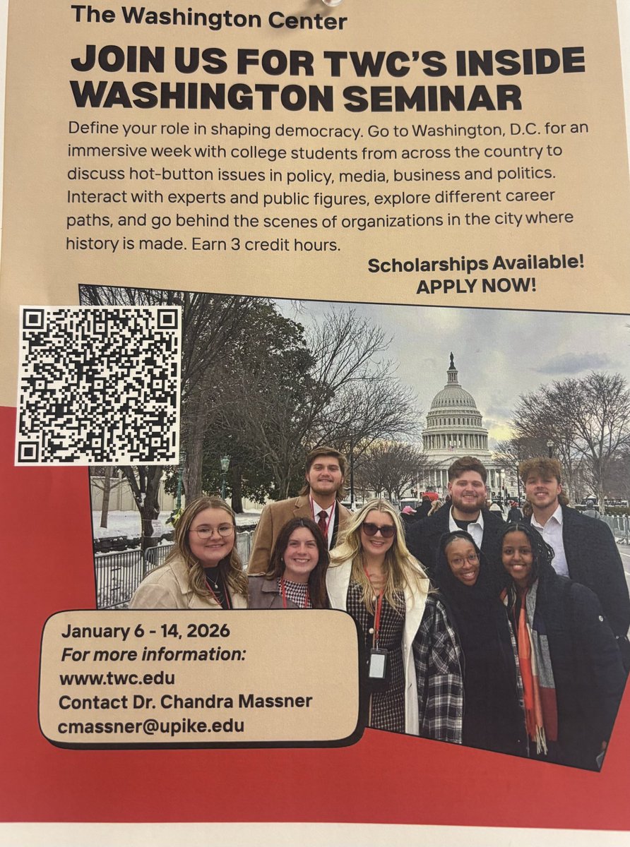 Make sure to scan that QR code for and amazing and educational opportunity