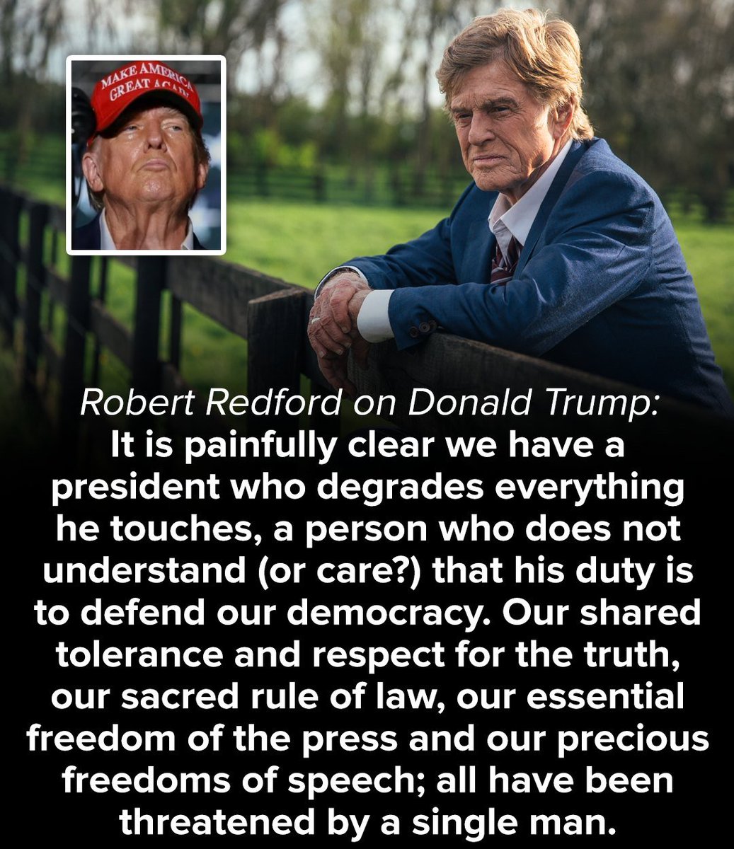 The late Robert Redford on Donald Trump: