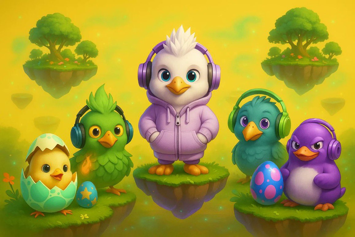 Ready to hatch something epic? 🥚🌳

Meet the BNBird crew—each one unique, each one vibing on floating islands!

Collect, customize, and join the wildest birdverse on BNB Chain.

Which bird are you picking first? 🎧🟣💚🟩

#BNBird #BNBChain
