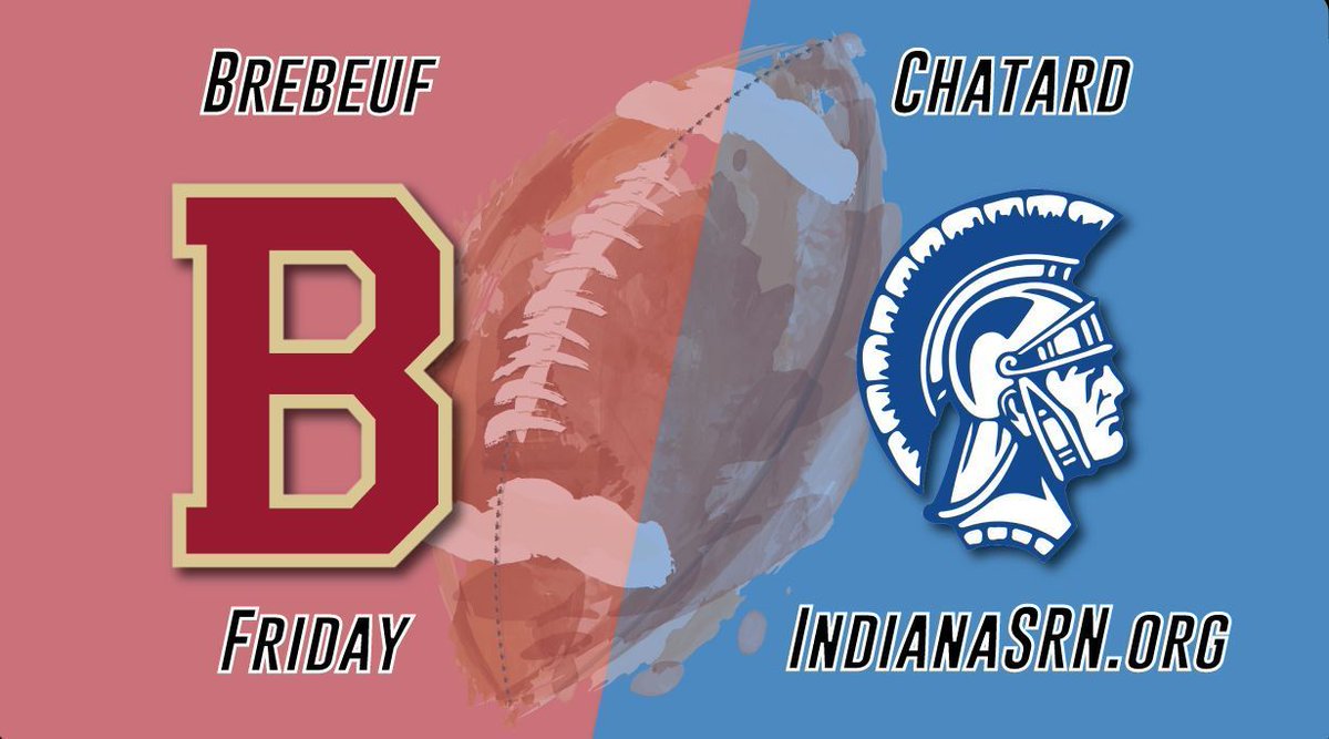 Indiana SRN (@indianasrn) on Twitter photo Bishop Chatard returns to their home field to host Brebeuf for Friday night football Week 5! If you can't make it to the game, watch LIVE for FREE on IndianaSRN.org. Coverage begins Friday at 6:50p ET. 🏈📺
<a href="/BrebeufSports/">Brebeuf Athletics</a> <a href="/BJPSFootball/">Brebeuf Football</a> @BCHSathletics <a href="/BCHSTrojansFB/">Bishop Chatard HS Football</a> Bishop Chatard returns to their home field to host Brebeuf for Friday night football Week 5! If you can't make it to the game, watch LIVE for FREE on IndianaSRN.org. Coverage begins Friday at 6:50p ET. 🏈📺
<a href="/BrebeufSports/">Brebeuf Athletics</a> <a href="/BJPSFootball/">Brebeuf Football</a> @BCHSathletics <a href="/BCHSTrojansFB/">Bishop Chatard HS Football</a>