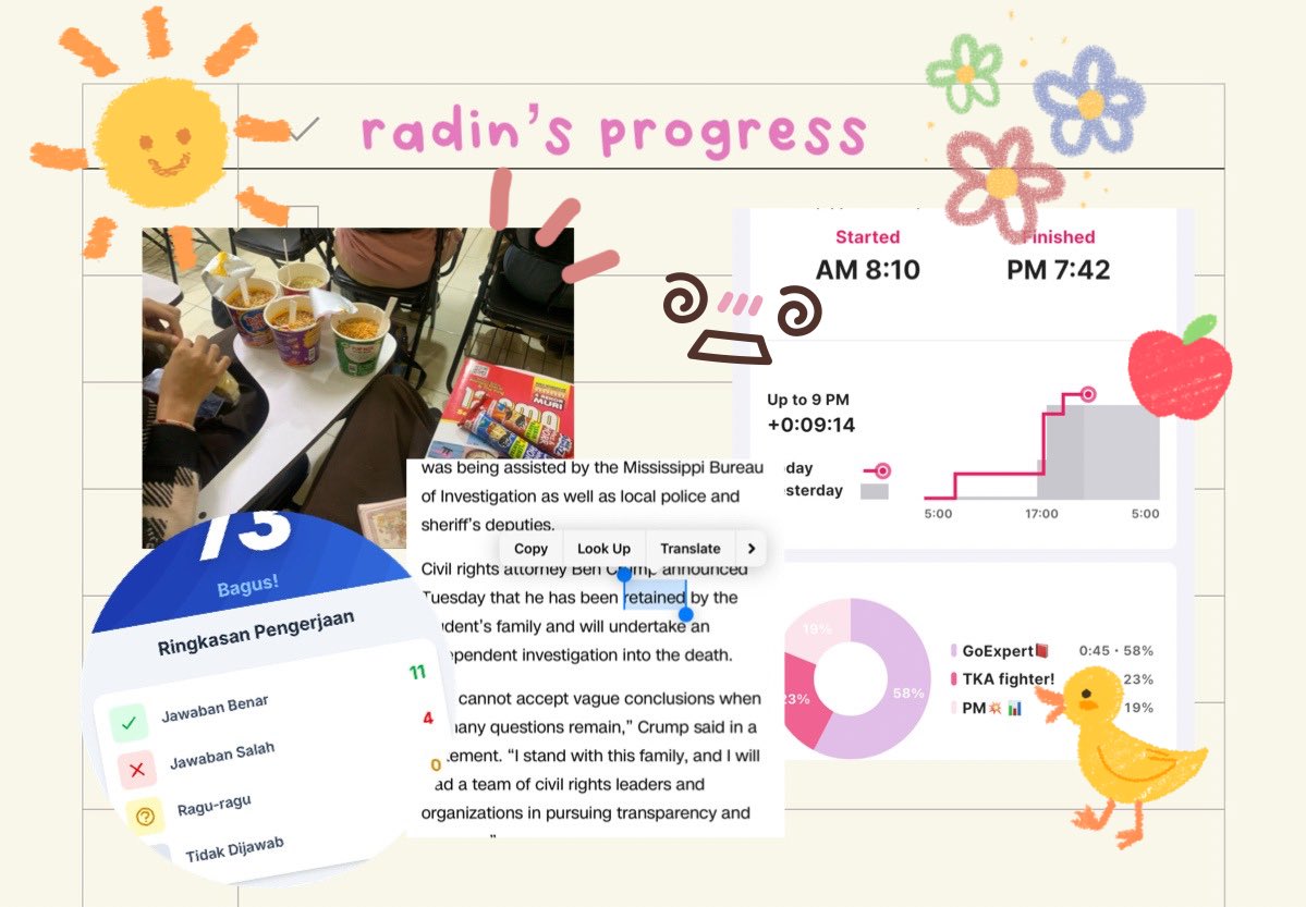 rapunzeaIs's tweet image. ˖᯽ ݁˖· ─ ra’s progress [170925]

hari ini literally mentally drained T____T kaya kerasa bgt cape nya :&amp;lt; ada tes minat bakat disekolah, pengayaan, +les and then aku pulang les ga belajar lagi hehe :3 coz mau self reward nonton eps terakhri tsitp!🫰🏻
#radinlog #studyprogress