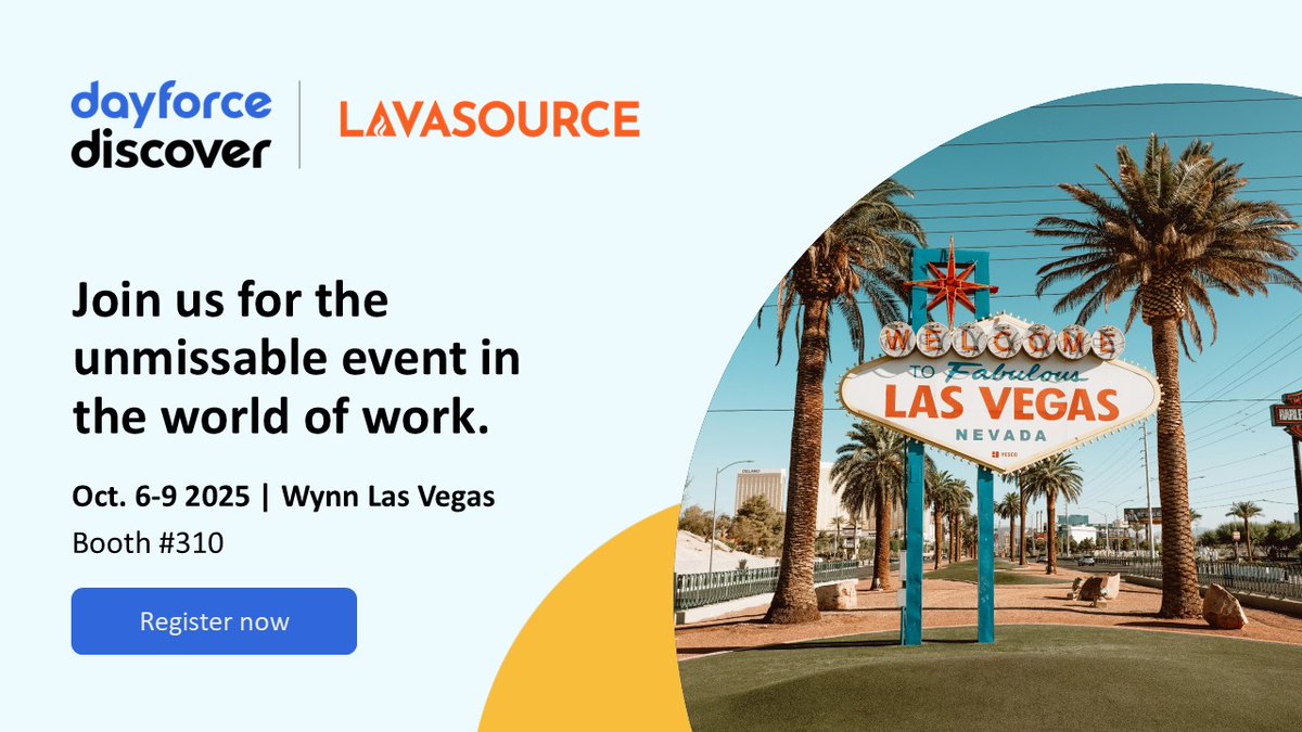 _Lavasource's tweet image. We’re heading to Dayforce Discover Las Vegas next month!
Meet us at Booth #310 for a catch up on all things HCM transformation. In the meantime, find out what we’re most excited about here 👉 lavasourcehr.com/what-happens-i…

#DayforceDiscover #Lavasource