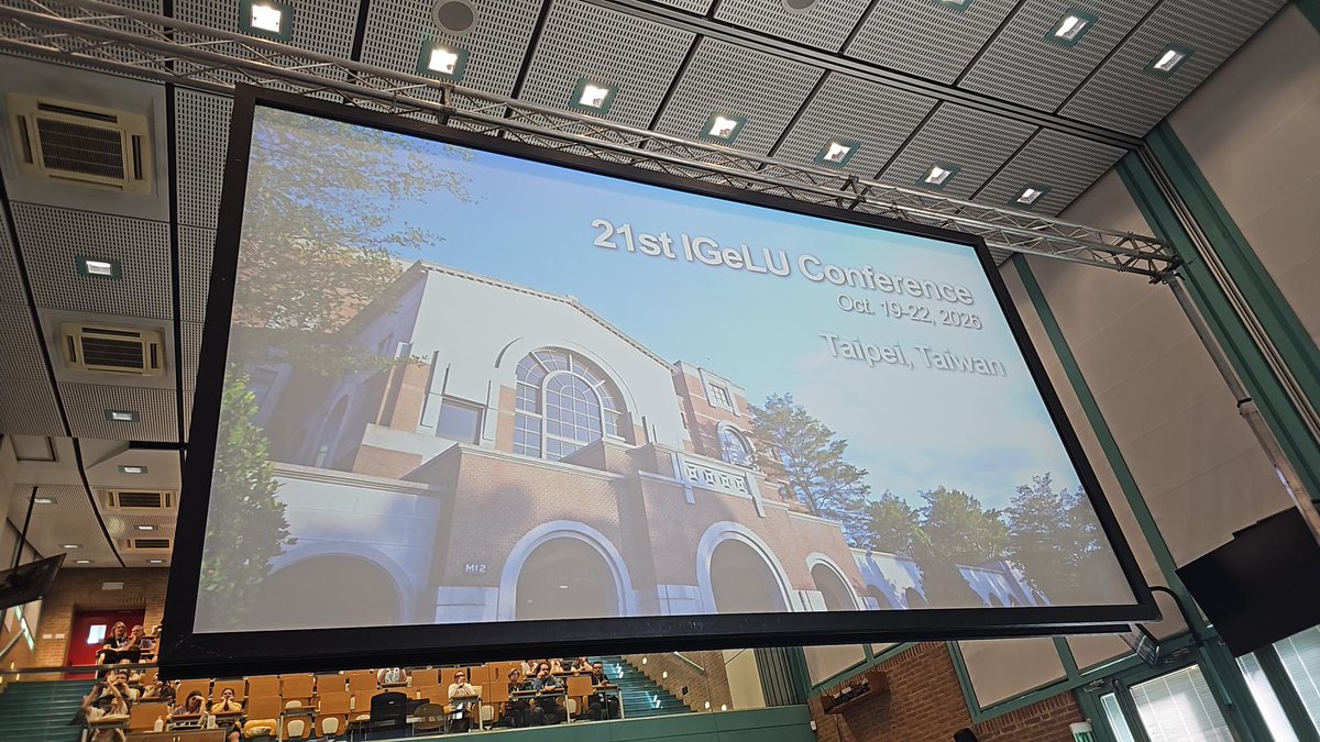ExLibrisGroup's tweet image. 📢 Exciting news for the community: the 21st IGeLU Conference will take place in Taipei, Taiwan, on October 19–22, 2026! 🌏🎉

We look forward to building on the momentum from Siena and gathering again in Taipei in 2026!🛫

 #LibraryConference #LibraryInnovation #GlobalLibraries