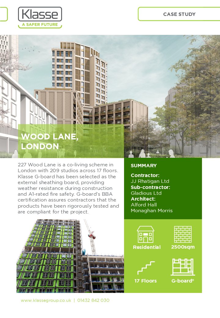 Read our latest case study 📷
Klasse G-board has been specified and installed on this new development on Wood Lane in London, find out more below or by visiting our website - lnkd.in/eBARQ__S
#casestudy #projects #studentaccommodation #london #gypsumboards #gboard #Klasse