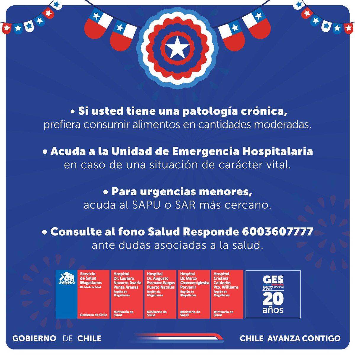 SaludMagallanes's tweet image. 🇨🇱 Este 18 celebremos de forma segura
Las Fiestas Patrias son una ocasión para compartir, disfrutar en familia y con amigos y honrar nuestras tradiciones, pasémoslo bien y cuidémonos entre todos. Sigue estos consejos fundamentales
#18seguro
#cuidemonosentretodos
@SeremiSalud_XII