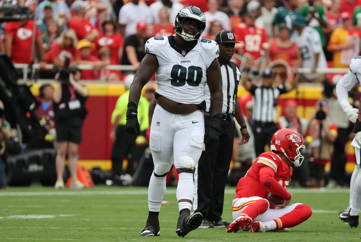 Jordan Davis is tied for the 2nd-most tackles (11) among NFL defensive tackles this season. He also leads his position with 3 passes defensed in two games.