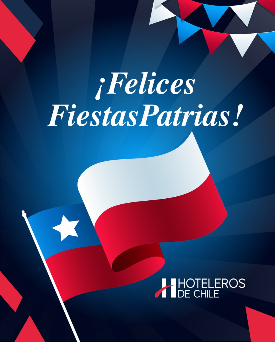 🇨🇱 En estas Fiestas celebramos todo lo que hace único a Chile: Su gente, sus paisajes, y la hospitalidad que nos identifica en cada rincón.

Desde Hoteleros de Chile les enviamos un gran saludo y los invitamos a disfrutar de estos días con alegría y orgullo por nuestro país 🙌.