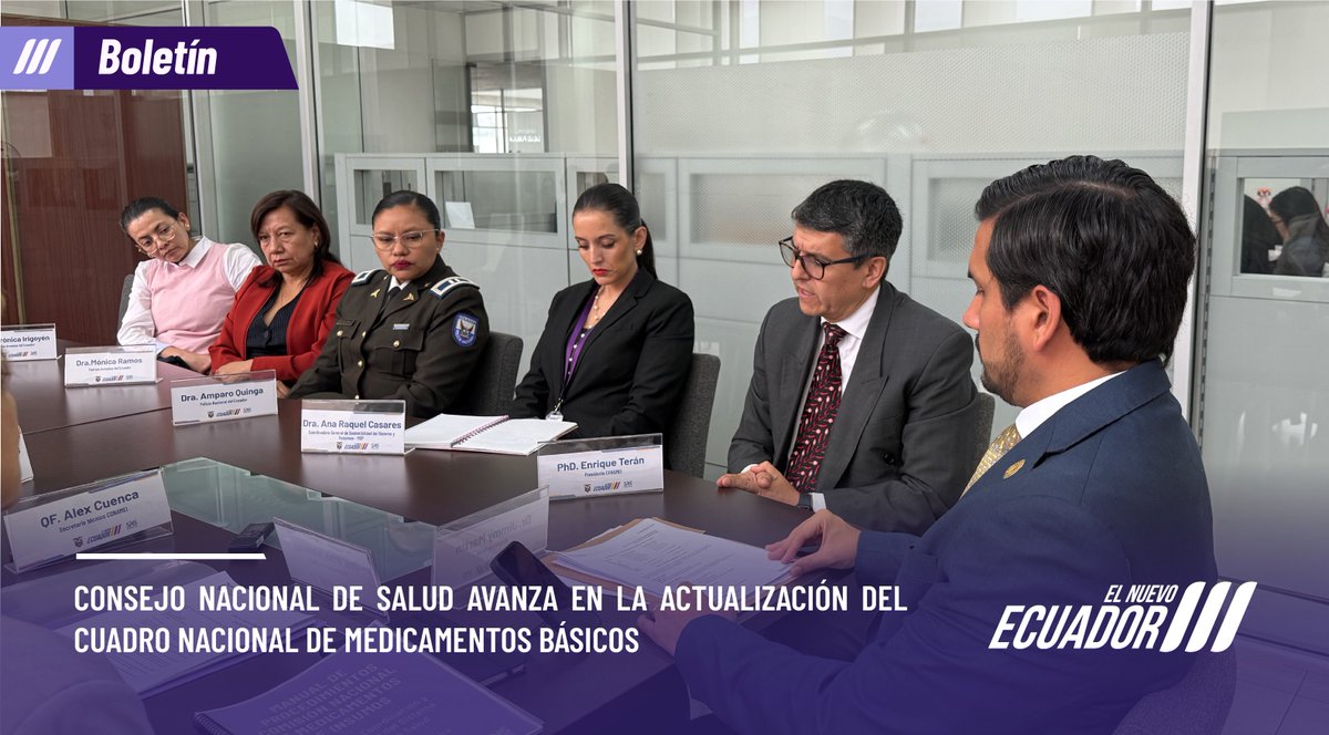 Consejo Nacional de Salud (@conasaecuador) on Twitter photo #Boletín  | Avanzamos en la actualización del CNMB. El proceso se desarrolla bajo criterios técnicos, normativos y de transparencia, con evaluaciones basadas en la evidencia científica y en el Manual de Procedimientos de la CONAMEI.
⛓️Más información: conasa.gob.ec/conasa-avanza-… #Boletín  | Avanzamos en la actualización del CNMB. El proceso se desarrolla bajo criterios técnicos, normativos y de transparencia, con evaluaciones basadas en la evidencia científica y en el Manual de Procedimientos de la CONAMEI.
⛓️Más información: conasa.gob.ec/conasa-avanza-…