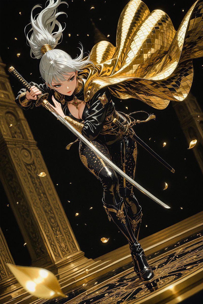 MovLog_AI's tweet image. 迷いを捨てた刃は
ただ道を切り開くために。
A blade freed from doubt,
meant only to carve the path.