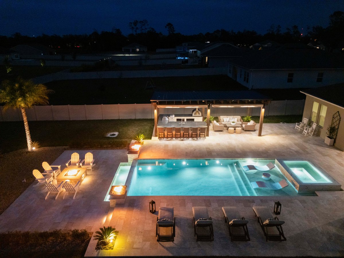 AllCustomPools's tweet image. We design and build backyards that make every day feel like a vacation day. #AllCustomPools #orlando #outdoorspaces #backyardgoals #pooldesign #poolbuilder