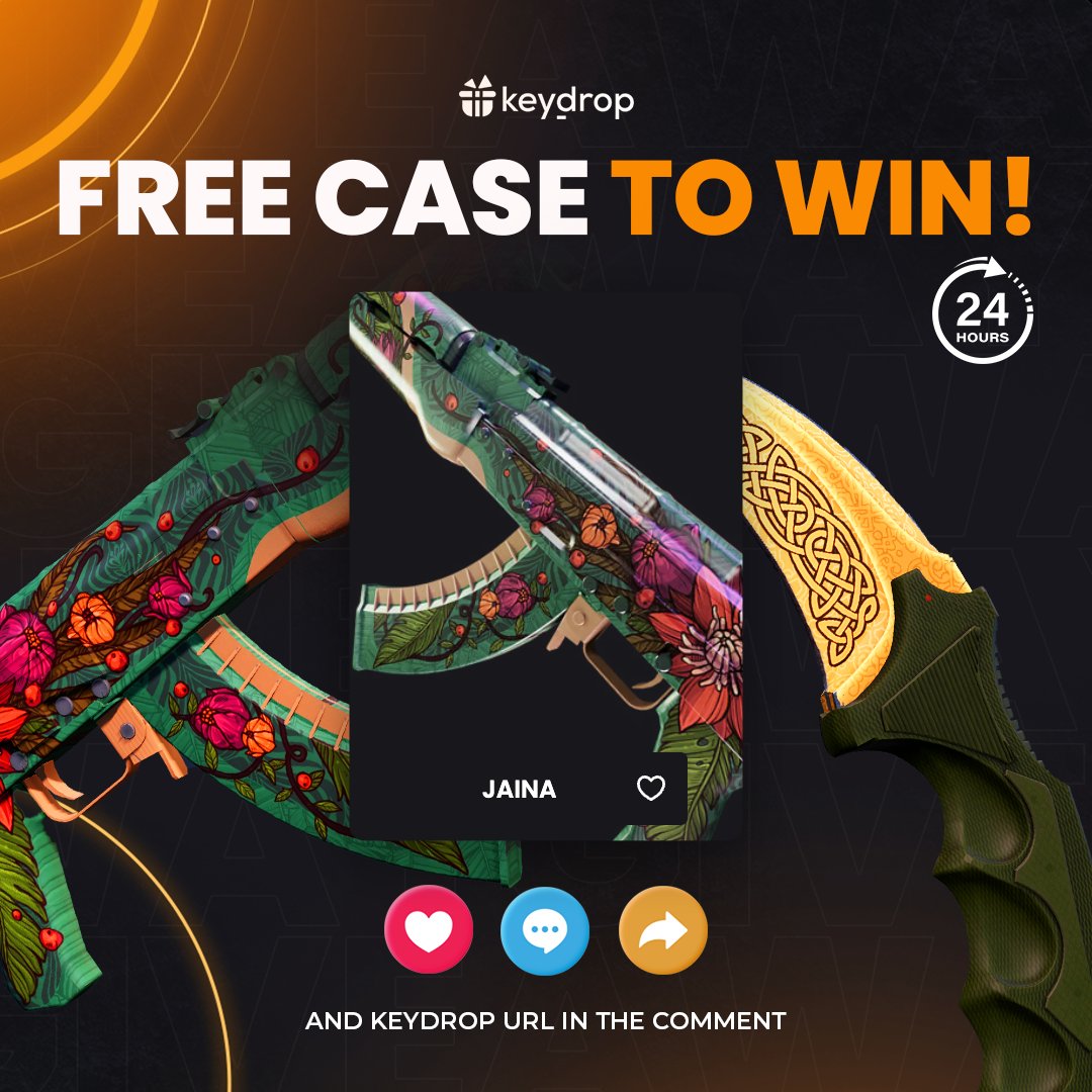 🏆 Ready to grab a FREE case? Just follow these steps 👇

❤️ Like last 3 posts
🤝 Follow us!
🔁 Retweet!

⏰ Wait 24 hours!
⚠️ Remember to add your keydrop profile url in the comments