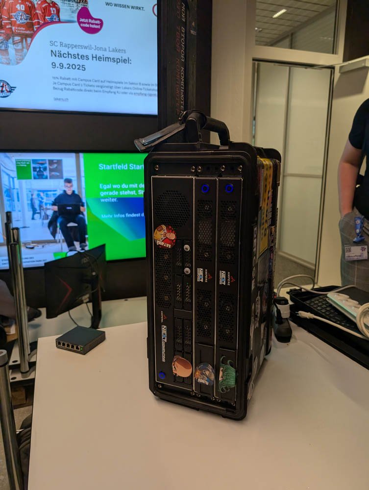 nextcomputing's tweet image. We’re proud to have been part of NixCon 2025 with @AmpereComputing. The Nexus with Ampere was on display leveraging Ampere Altra ARM-based processors and NixOS for AI inference, cyber defense, data analytics, and edge computing. #NixOS #EdgeComputing #CyberDefense