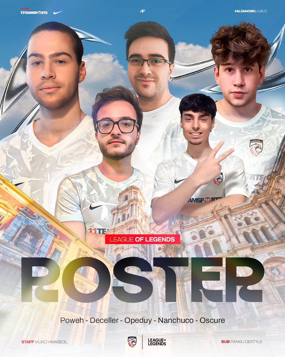 Otra temporada más, nuevos objetivos🎯

Este es nuestro nuevo roster para futuras competiciones 🏆

🦅 @PoweOWeh - TOP 
🦅 <a href="/DeceIIer/">Deceller</a> - JUNGLA 
🦅 <a href="/Opeduyy/">Antonio “Opeduy” Pérez</a> - MID 
🦅 <a href="/Nanchuco1/">fenandito</a> - ADC 
🦅 <a href="/Oscure_lol/">Oscure</a> - SUPP

🦅<a href="/Anticuchito1011/">Pankiu</a> SUB
🦅<a href="/Dextyle/">dextyle</a> SUB

🧠 <a href="/CoachMurci/">Alejandro</a> &amp; <a href="/HwaseolP/">Hwaseol</a>