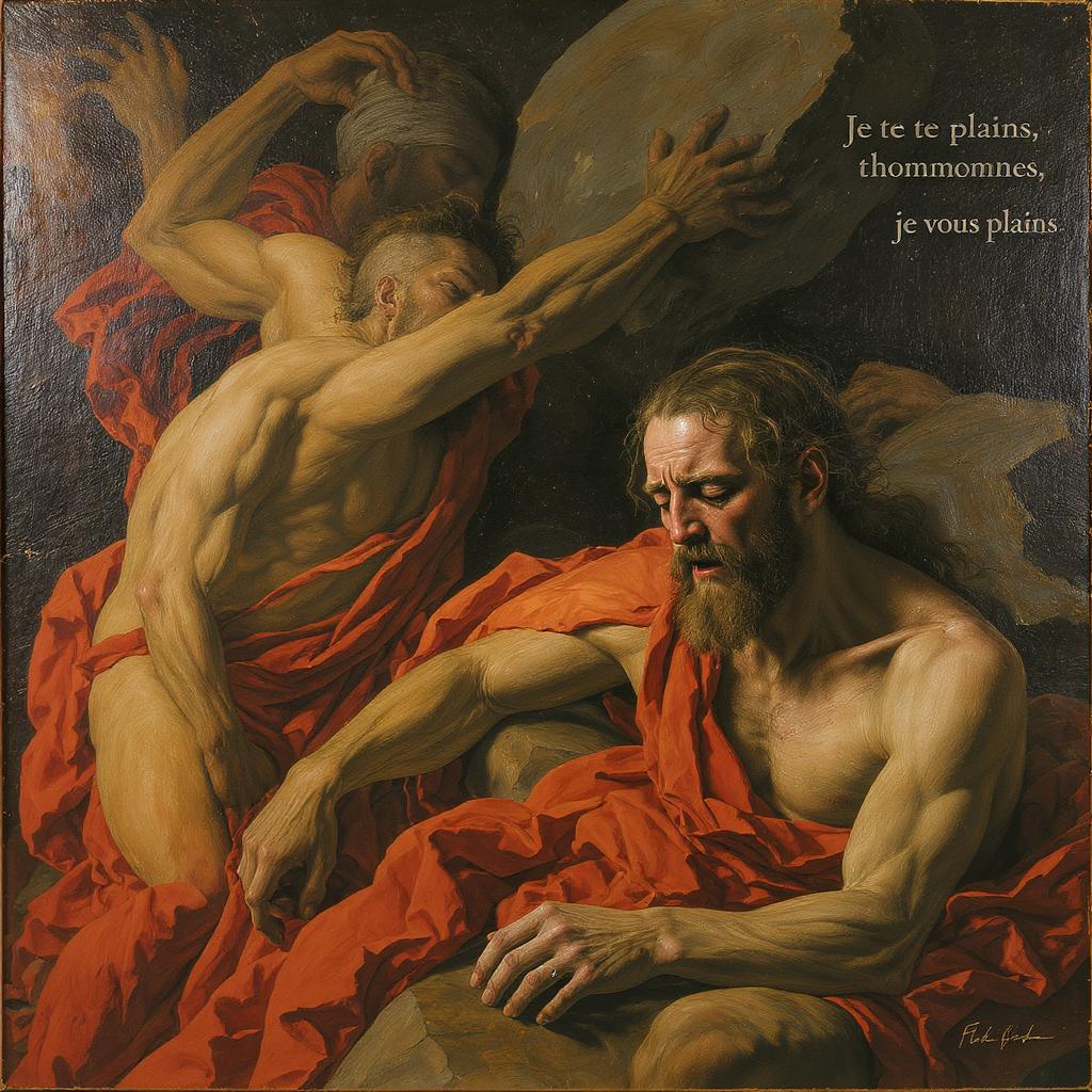 tragic compassion, playing on repetition and archaism to stage the human condition