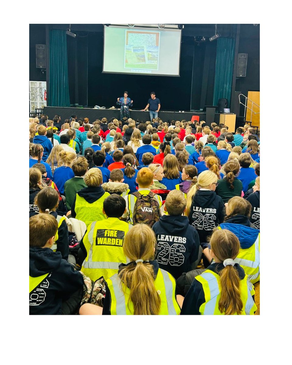 MarlbLitFest's tweet photo. Second day of our 2025 LitFest schools programme today, providing free author talks to local children! With thanks to @DevizesSchool for hosting eight local primary schools today in two packed sessions with author @tompalmerauthor🙏 https://t.co/XZ8zJq2gqM