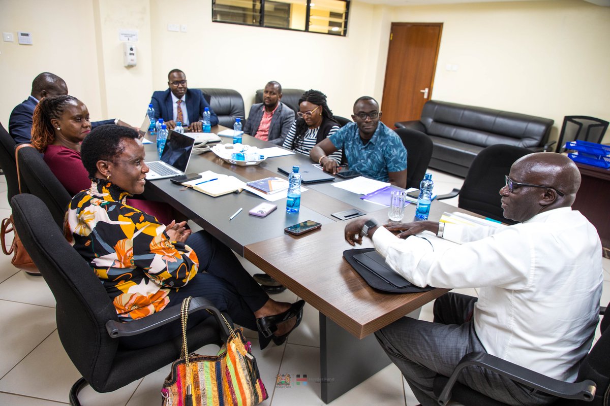 HenryTanuiK's tweet photo. Today, I received a courtesy call from the Chief Executive Officer of the Kenya National Entrepreneurs Savings Trust (KNEST), Ms. Rose Musonye Kwena, at the KIBT Building. 
The meeting provided an opportunity to deliberate on strategies to enhance institutional collaboration. https://t.co/kQwmwJR8b3