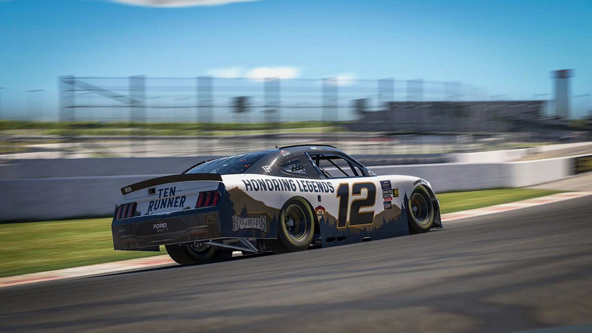 Check out this striking livery submitted by Kyle Holden, featuring Ten Runner as the primary sponsor. Created using NASCAR Class B - 105, it showcases the versatility of Sim Wrap Market products.