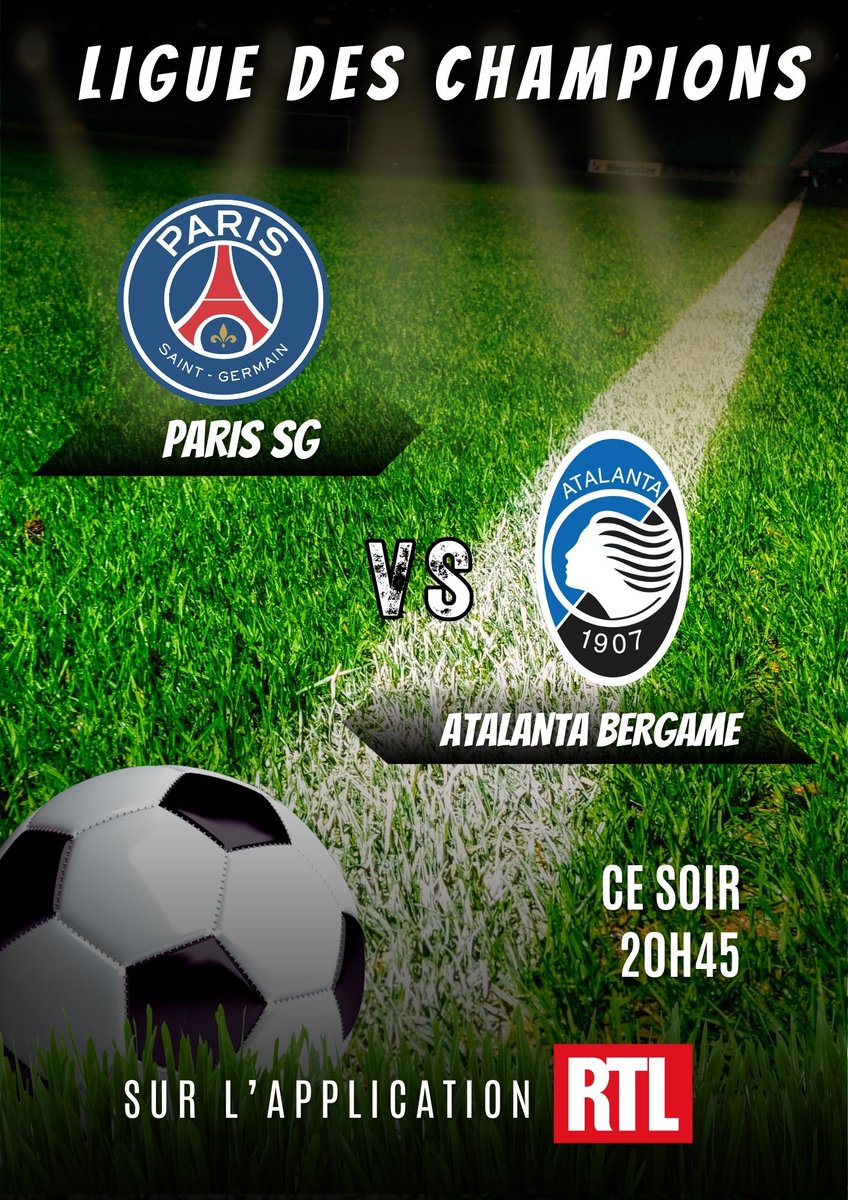 ⚽🏆🏟️ Le Champion d'Europe fait son entrée en lice dans cette #LiguedesChampions ! Suivez la rencontre Paris Saint-Germain - Atalanta Bergame ce soir avec toute l'équipe de <a href="/RTLFoot/">RTLSport</a> en direct sur l'application #RTL #PSGATL