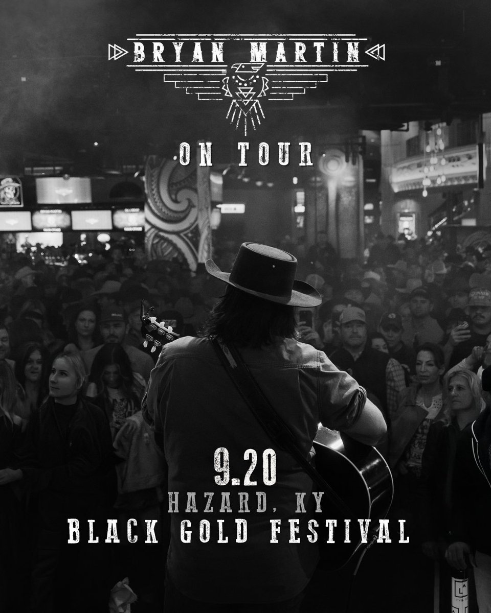 Hazard, KY…it’s your turn. Saturday night at the Black Gold Festival, Downtown Stage. FREE show so just come ready to have a damn good time 🤘 

More Info: bit.ly/BMBlackGoldFes… 

#BryanMartin #CountryMusic #OnTheRoad #LiveShow
