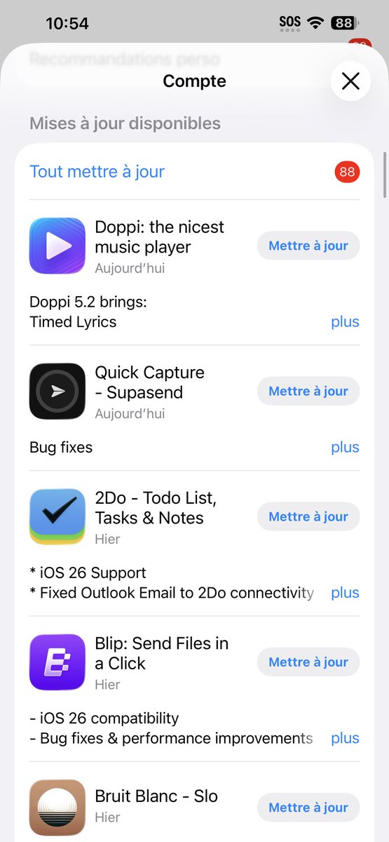 Les mises à jour battent leur plein sous #iOS26 il y a du nouveau !!