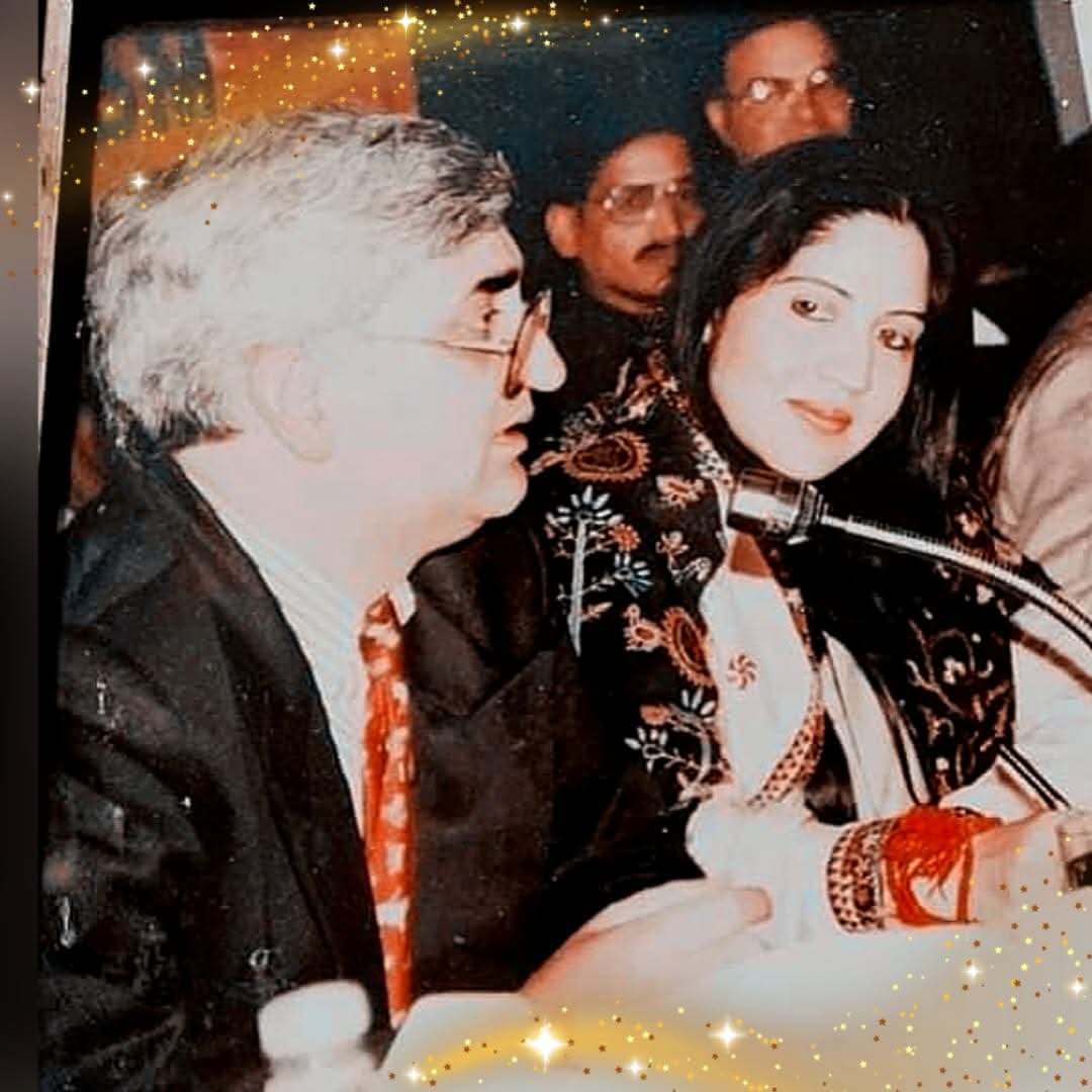 Friendship &amp; adorable feelings ... 3 decades on! Neelam Mahajan Singh with Salman Khurshid, Sr. Advocate, ex Minister of External Affairs &amp; President: India Islamic Cultural Centre.