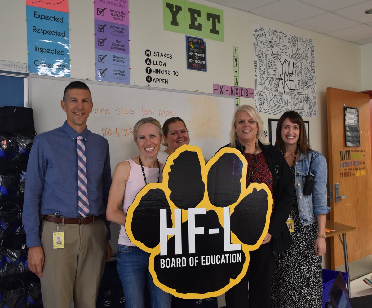 HFLCSD's tweet image. 🎉 Congrats to Mrs. O’Hearn, recipient of the BOE’s Cougar Pride Award! Nominated by parent Courtney Larson, who shared how she goes above & beyond—supporting students after school & even on her day off to help with a Girl Scouts project. 💛🐾 #WeAreHFL