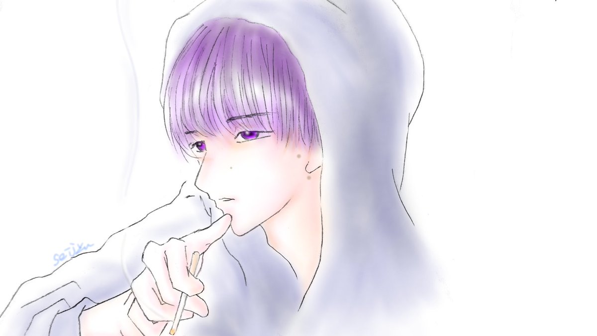 💜🚬💭
発掘した線画から。

おにいさんずラブFA　
おにラブFA　青樹

ﾀﾊﾞちゃんにﾘｸｴｽﾄもらっていた影のあるきょたくん（ﾌｰﾄﾞ有）
塗ってない線画でﾄﾞﾗﾏでもなくCPぽくない絵を塗ろうと思ったけど、ほぼ無いっていうｗｗ

これでﾘｸｴｽﾄもらってたものは全部描いたかな？