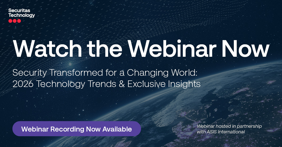 SecuritasTechUS's tweet image. Missed our recent webinar “Security Transformed for a Changing World: 2026 Technology Trends &amp;amp; Exclusive Insights”? 

Watch the recording now: bit.ly/4nfnNKy

#SecurityTransformed #SecuritasTechnology #FutureOfSecurity #ASISInternational #TechnologyOutlook2026