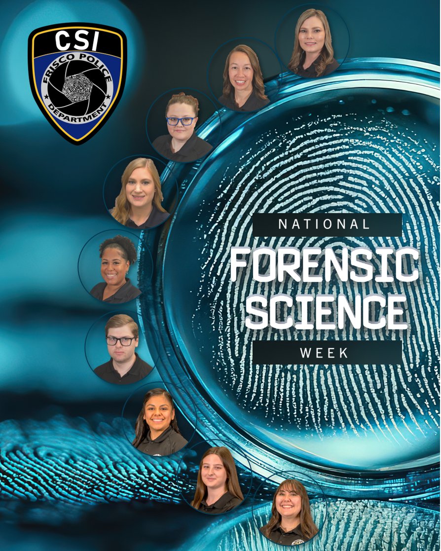 FriscoPD's tweet photo. Shoutout to the amazing members of FPD's Crime Scene/Property &amp; Evidence Units during National Forensic Science Week! Their top-notch expertise is truly a blessing! 🙌 #NFSW2025 #OurCSIRocks #OneFPDFamily https://t.co/07oUUy4MOP