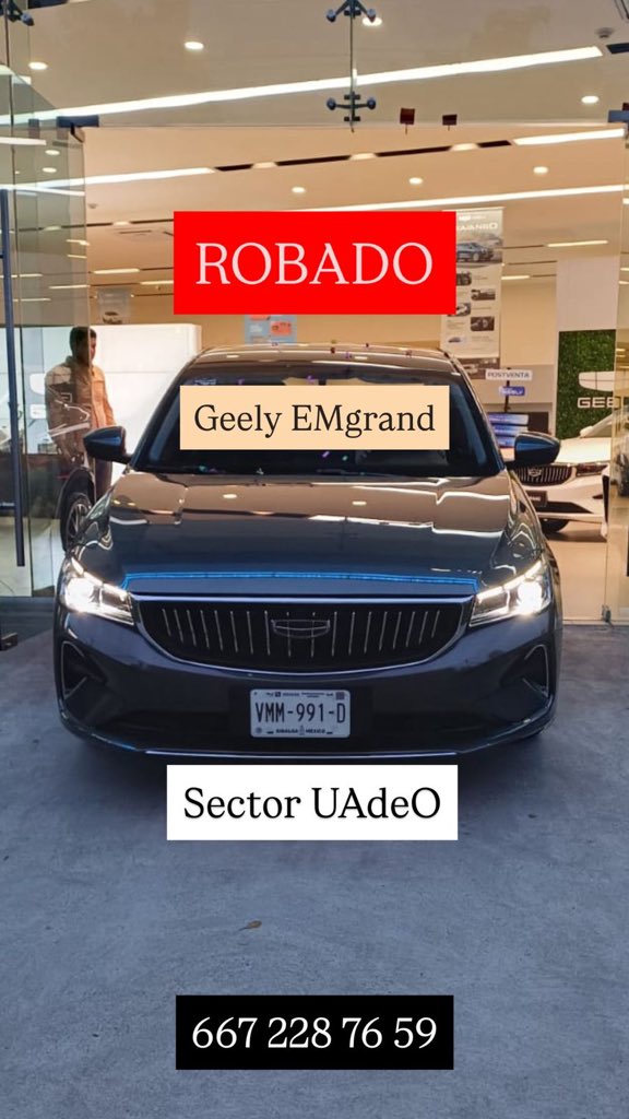 Hoy fue contra mi familia

Hombres armados encañonaron a unos tíos cerca de la UAdeO Culiacán y les quitaron su carro que recién habían comprado con mucho esfuerzo.

Por favor, si ven este carro, repórtenlo. Nos lo arrebataron junto con nuestra paz.

<a href="/sspsinaloa1/">Seguridad Pública Sinaloa</a> <a href="/FiscaliaSinaloa/">Fiscalía General del Estado de Sinaloa</a>
