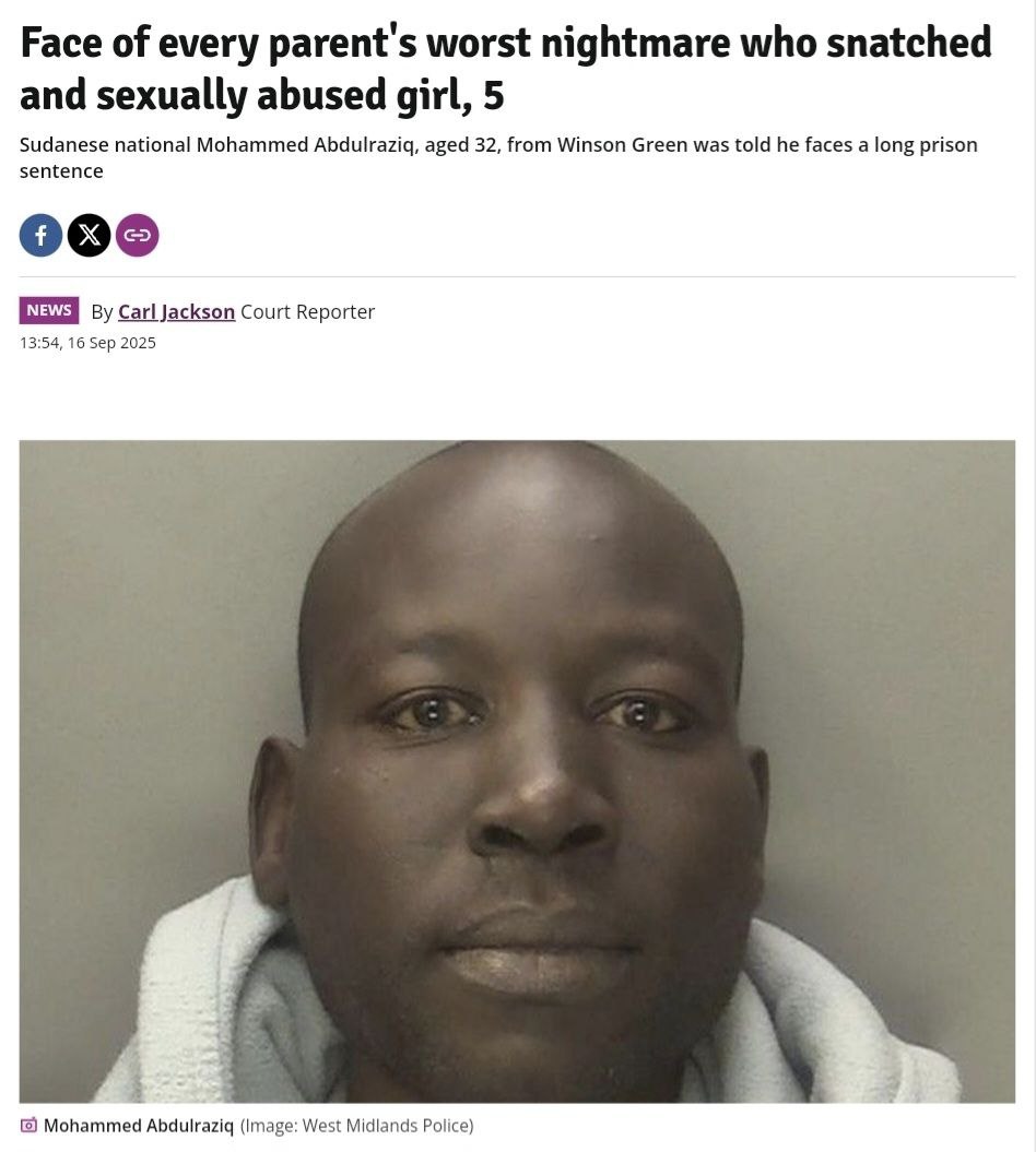 If he wasn't here that little girl wouldn't have been raped. It's as simple as that. There's no debate needed. Deport every single one.

TOTAL REMIGRATION.