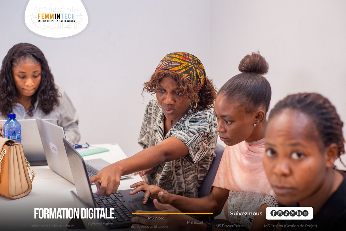 Femmintech_'s tweet image. Plongées au cœur du numérique, les participantes continuent de briller par leur détermination et leur soif d’apprendre.
Chaque session un pas de plus vers l’autonomie digitale. 📷📷
On avance, ensemble. 📷
#FemminTech #FormationDigitale
#AutonomisationDesFemmes #LeadershipFéminin