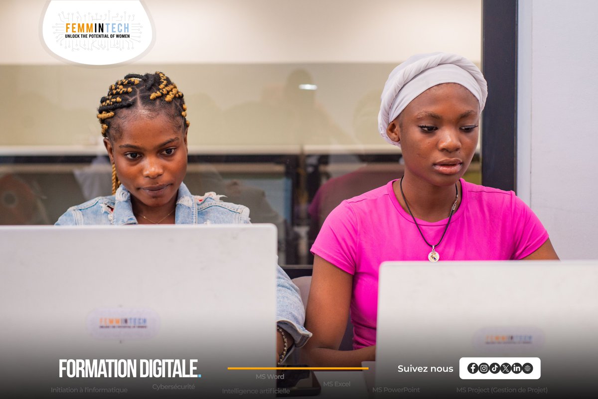 Femmintech_'s tweet image. Plongées au cœur du numérique, les participantes continuent de briller par leur détermination et leur soif d’apprendre.
Chaque session un pas de plus vers l’autonomie digitale. 📷📷
On avance, ensemble. 📷
#FemminTech #FormationDigitale
#AutonomisationDesFemmes #LeadershipFéminin