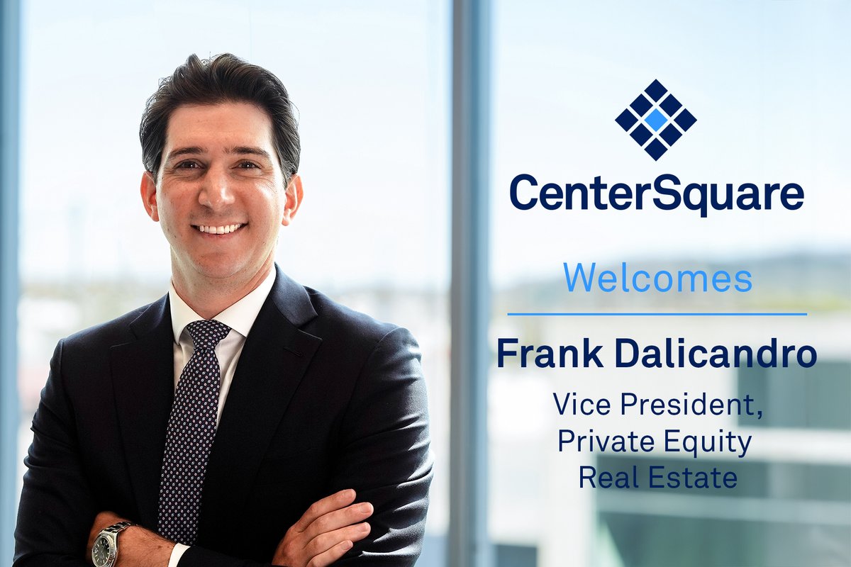 CtrSquare's tweet image. CenterSquare welcomes VP of Private Equity Real Estate Frank Dalicandro to the team! We’re so excited to have you join us!
#CenterSquare #newhire #talent

Read the full release: tinyurl.com/2h5hfu9b