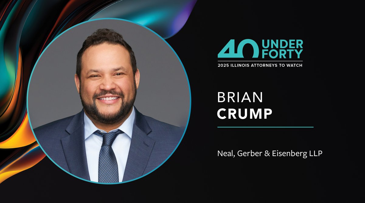 lawbulletin_med's tweet photo. Congratulations Brian Crump with @NGE_Law on being named a 40 Under Forty 2025 honoree! #40UnderForty2025 https://t.co/bydJ4UzZg3