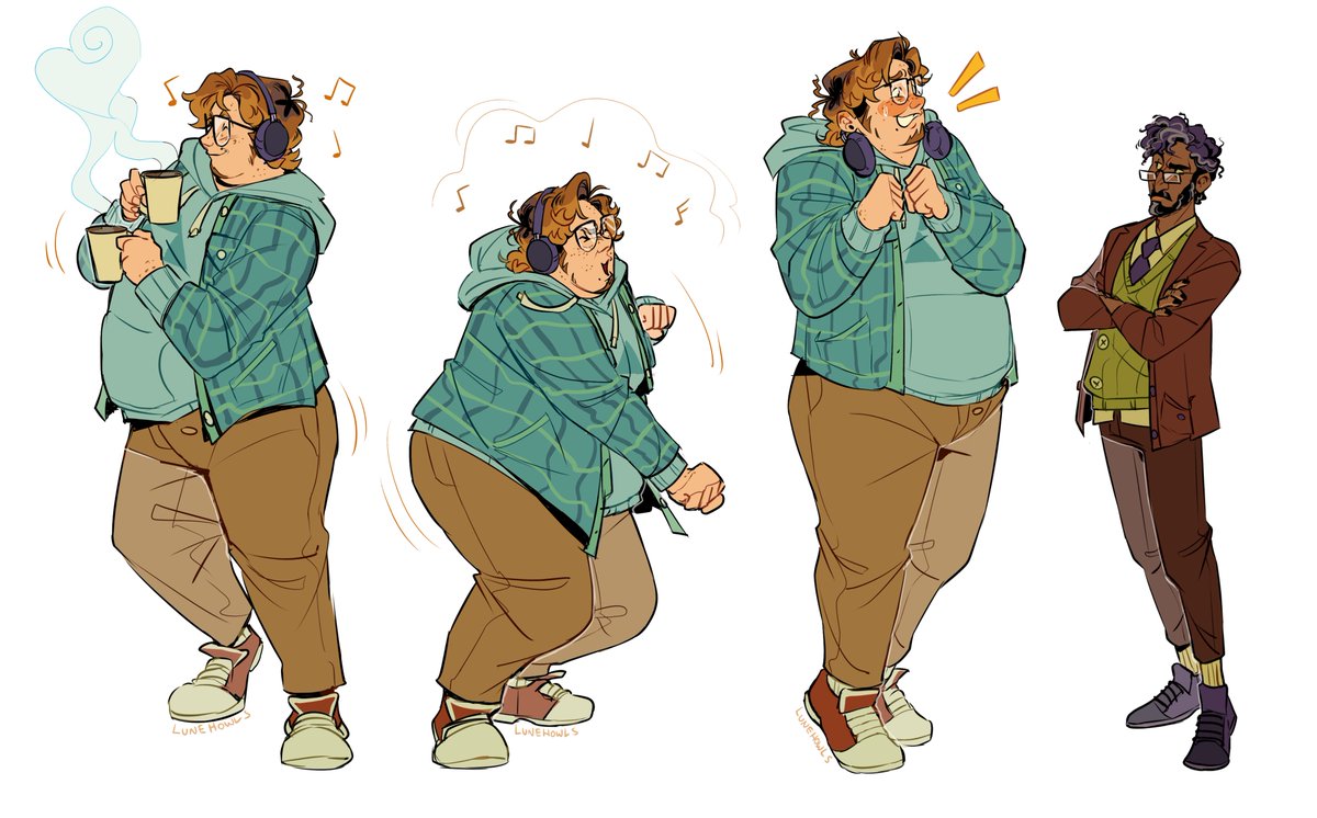 lunehowls's tweet image. realised i can draw martin doing whatever i want #TMA #themagnusarchives