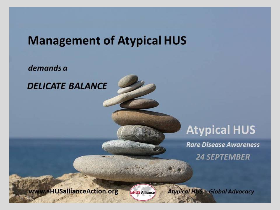 Atypical HUS - it's a difficult balancing act, for #aHUS patients and physicians as well. #aHUS is a #RareDisease. 24 Sept  2025 (Wed) is int'l aHUS Awareness Day. #aHUS24Sept #cmTMA