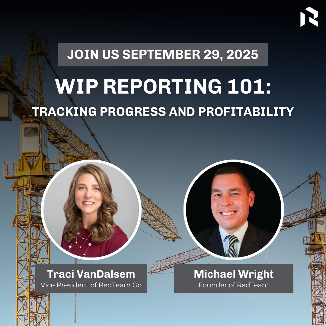 redteamsoftware's tweet image. 📊 Elevate your project management game! Traci VanDalsem and Michael Wright are back for a webinar on Work in Progress (WIP) reporting. Dive into the essentials, avoid common mistakes and learn how to leverage WIP reports for smarter financial decisions. hubs.ly/Q03JcmKS0