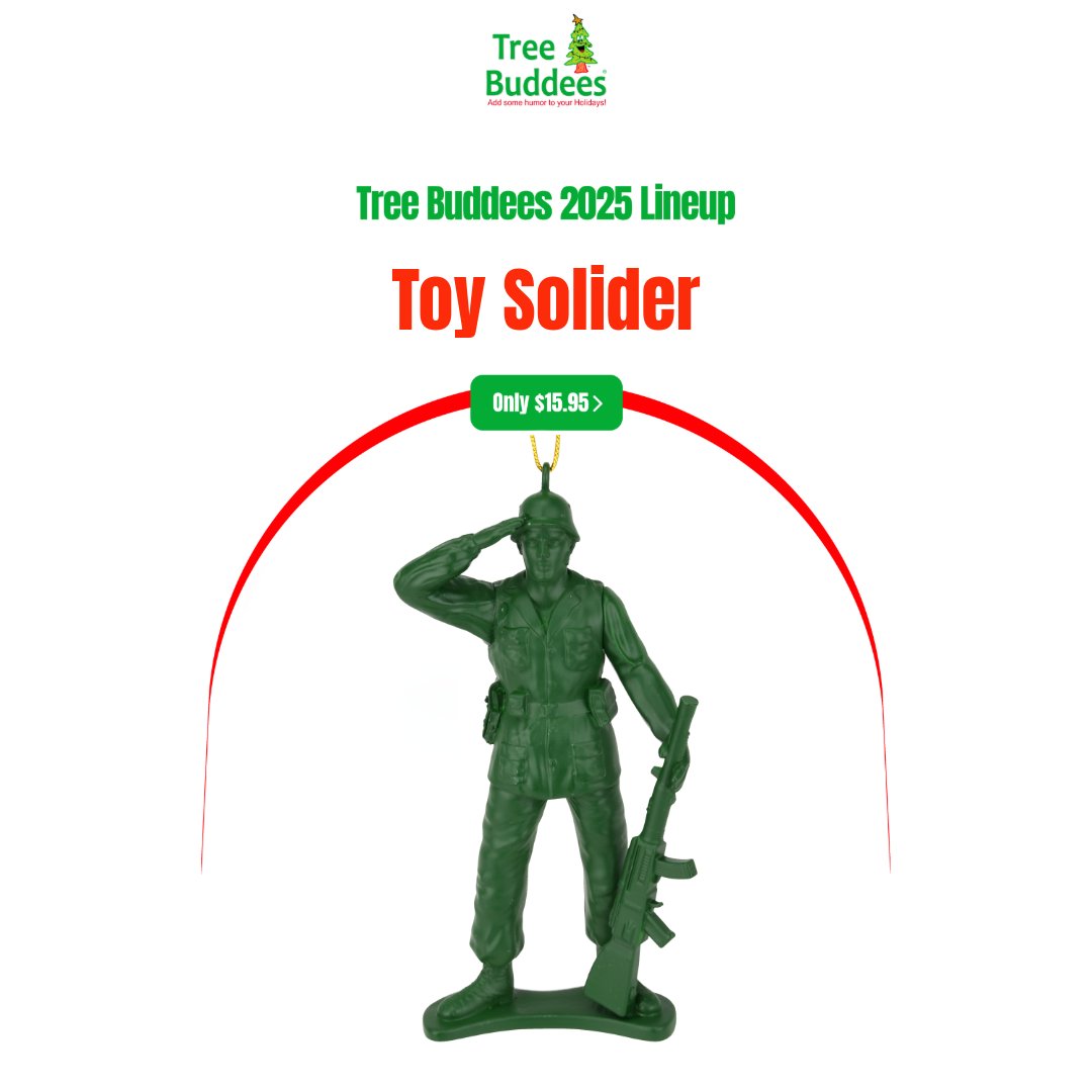 TreeBuddees's tweet image. Marching straight from the Nutcracker to your tree.
#ToySoldierOrnament #TreeBuddees