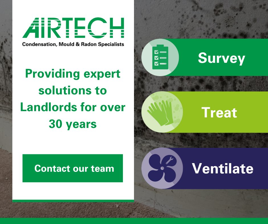 Compliance made simple. Tenant wellbeing guaranteed.

We help landlords &amp; housing providers meet regs and protect residents.

Mould prevention
#IAQ monitoring
Regulatory compliance
Safer, #HealthierLiving spaces

Specialist solutions, survey to service: airtechsolutions.co.uk/services