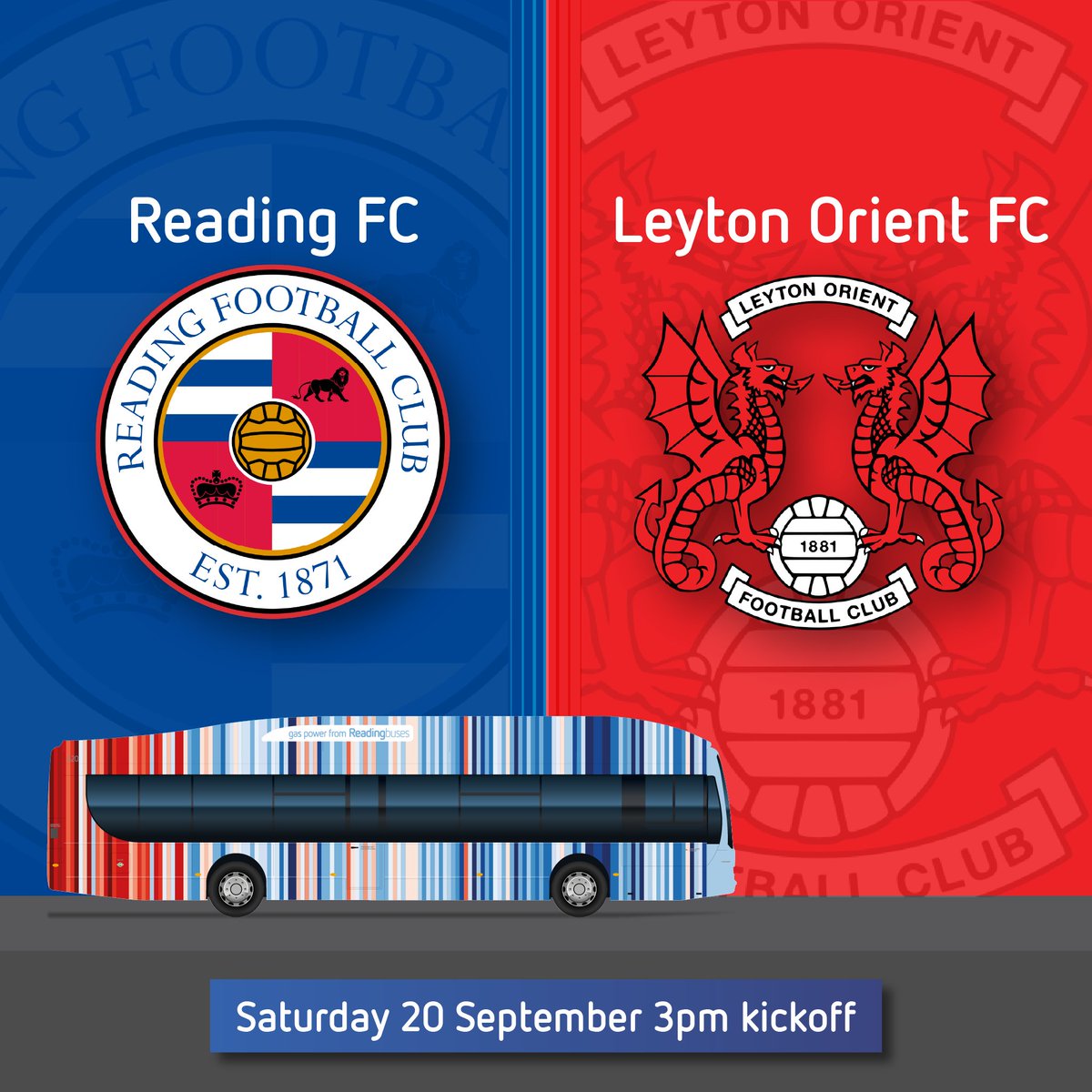 This Saturday <a href="/ReadingFC/">Reading FC</a> face <a href="/leytonorientfc/">Leyton Orient FC</a> with a kick-off time of 3pm. All of our football buses will be running to help get you to the stadium in time for the game! bit.ly/4pqEZ1l