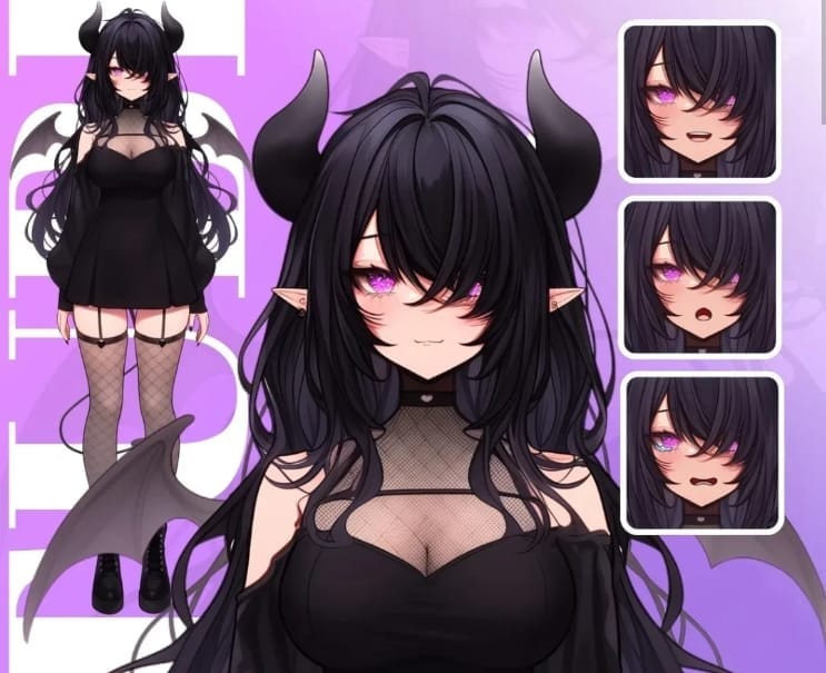 artpalker's tweet photo. Sweet like sin, dark like midnight🖤✨.
#vtuberartist #modeldesigner https://t.co/hromAjMvJv