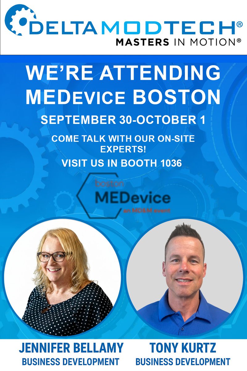 DeltaModTech's tweet image. If you’re facing a manufacturing challenge, we’re ready to help.
At MEDevice Boston Septmber 30th-October 1st, Booth #1036, you can meet the Delta ModTech team.
More importantly, you can find out how our solutions stand apart. See you there!
Learn more:deltamodtech.com/blog/medevice-…