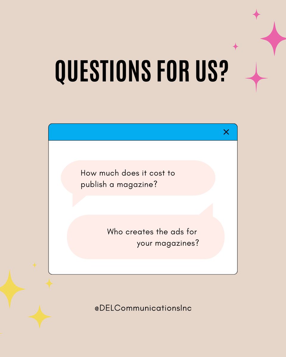 DELCommInc's tweet image. Got a publishing question? Drop it in the comments or DM us! 

Whether it’s about budgets, schedules, or digital editions, DEL Communications Inc. is here to help associations and chambers succeed. 

#PublishingSolutions #TradePublishing #AssociationSupport #ContentStrategy
