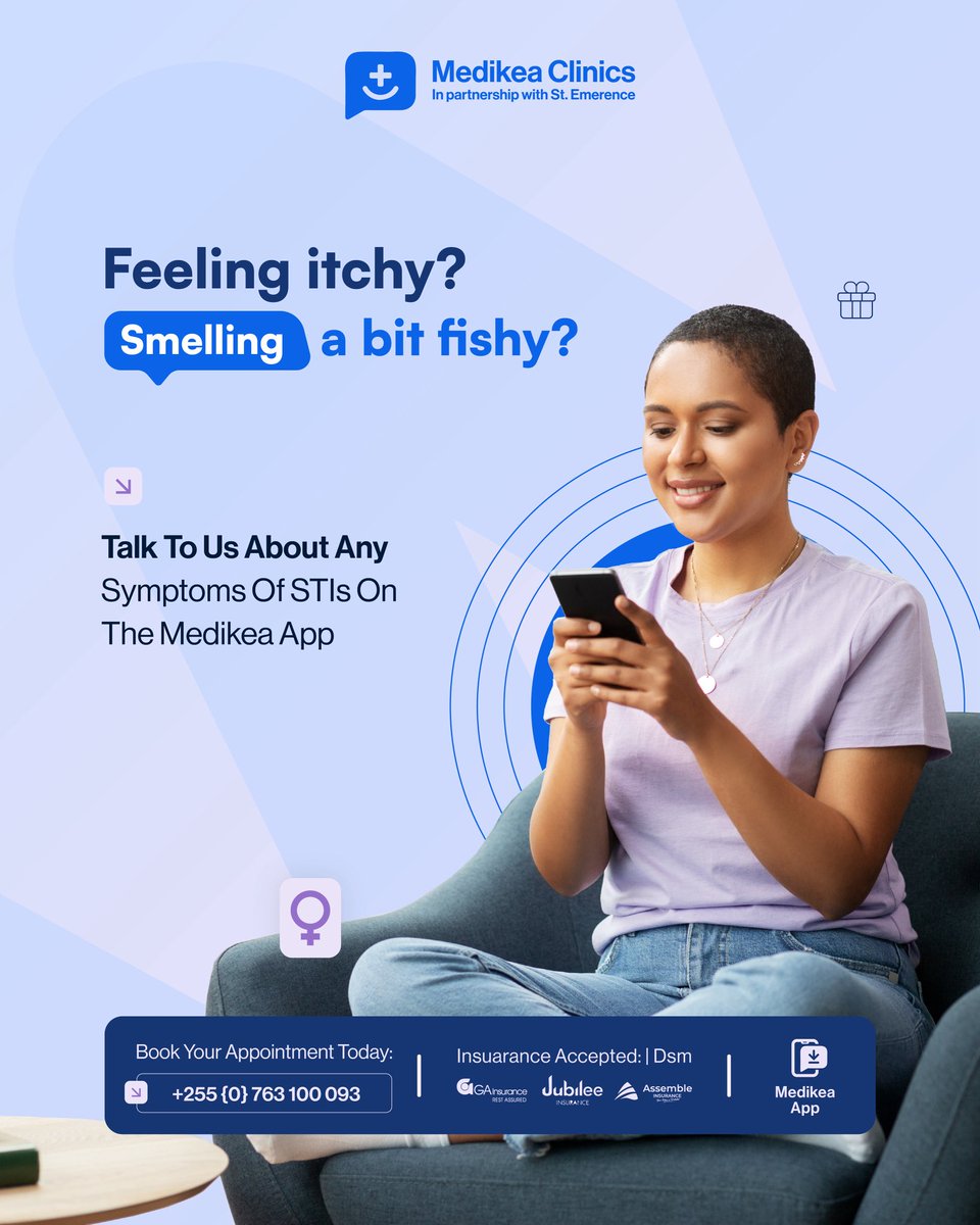 👀 Feeling a little uncomfortable down there? Itchiness, unusual smell, or irritation could be a sign of an STI.

📲 Your health matters 💙 Talk to our doctors today on the Medikea App.

#MedikeaApp | #STIAwareness |#MedikeaCare | #YourHealthMatters |